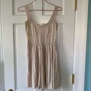 embroidered cream summer dress